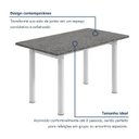 Ver imagem 6 de Mesa de Jantar Retangular 6 Lugares Tampo de Granito e Aço 140x75cm Branco Ocre/Branco