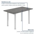 Ver imagem 7 de Mesa de Jantar Retangular 6 Lugares Tampo de Granito e Aço 140x75cm Branco Ocre/Branco