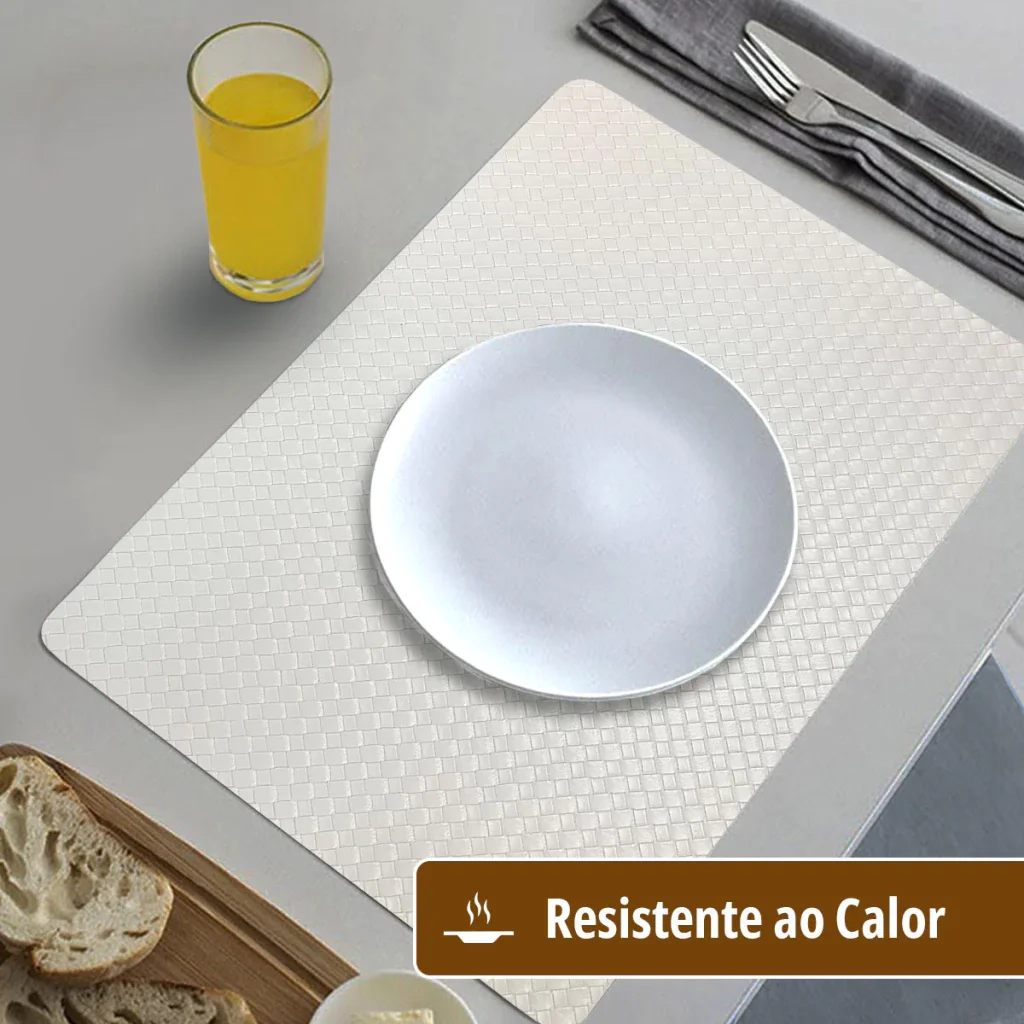 Ver imagem 3 de 10 Jogo Americano Mesa Posta Luxo Impermeável Pvc Trm Br