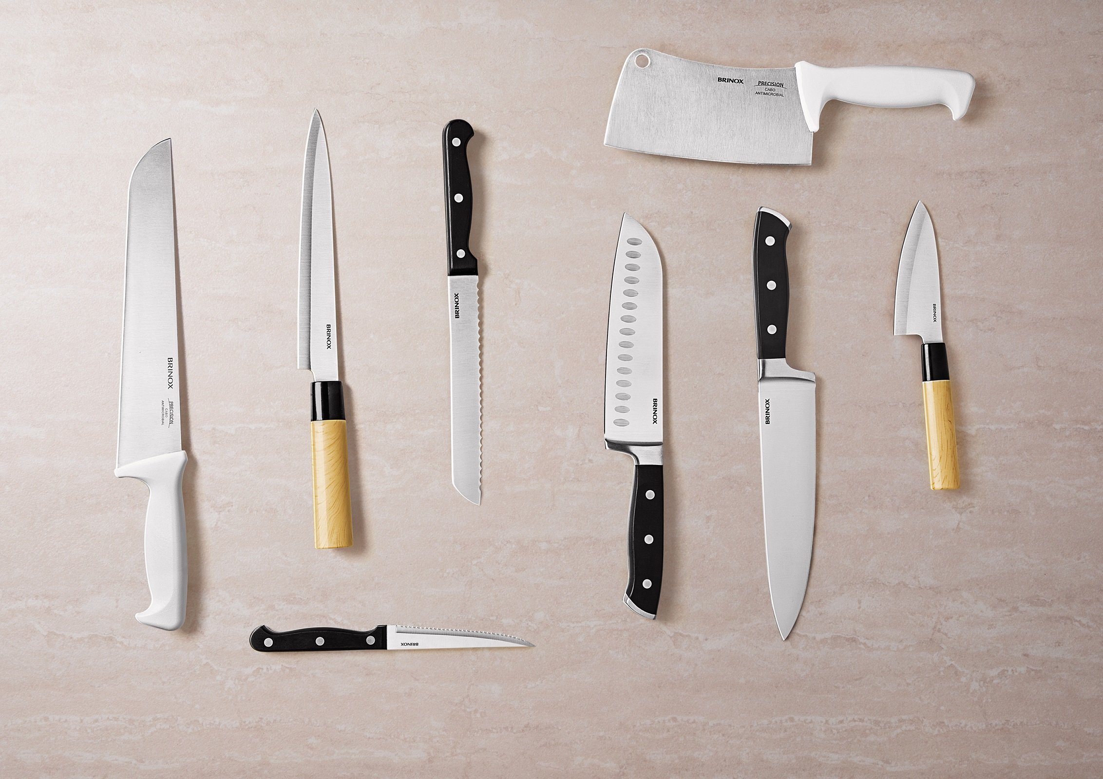 Cutelo Profissional Brinox para Cortar Carne Ossos Tudo 6" - 9