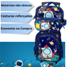 Kit Mochila Escolar Infantil com Rodinhas Foguete Mais Lancheira e Estojo - 4