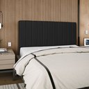 Ver imagem 2 de Cabeceira Estofada Cama Box King Carla 195cm Linho:preto