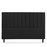 Cabeceira Estofada Cama Box King Carla 195cm Linho:preto - 1