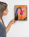 Ver imagem 3 de Quadro Decorativo Minimalista Abstrato em Acrílico Pintado a Mão de Linda Mulher Ambientes Diversos