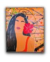 Ver imagem 4 de Quadro Decorativo Minimalista Abstrato em Acrílico Pintado a Mão de Linda Mulher Ambientes Diversos