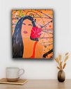 Ver imagem 2 de Quadro Decorativo Minimalista Abstrato em Acrílico Pintado a Mão de Linda Mulher Ambientes Diversos