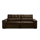Ver imagem 2 de Sofa Retratil Reclinavel 2 Lugares 2,60 Vitória Veludo Marrom Lansofbr
