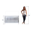 Ver imagem 4 de Berço com Rodízios Linha Aconchego 133cm Branco La002 Completa Móveis