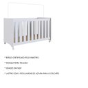 Ver imagem 5 de Berço com Rodízios Linha Aconchego 133cm Branco La002 Completa Móveis