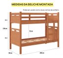 Ver imagem 5 de Beliche Duas Camas Reforçadas Jaspe com Colchões D33 14cm Cor:nature