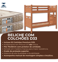 Ver imagem 2 de Beliche Duas Camas Reforçadas Jaspe com Colchões D33 14cm Cor:nature