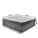 Ver imagem 2 de Base Box Baú Bipartido Casal 138x188 Linho com Colchão Adapto Molas Ensacadas