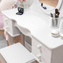 Ver imagem 3 de Penteadeira Com Banqueta Princesa com Livreiro Encanto Patrimar Branco