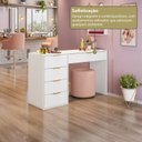 Ver mais imagens de Mesa de Manicure Penteadeira Vita 136CMX46,9cm 5 Gavetas