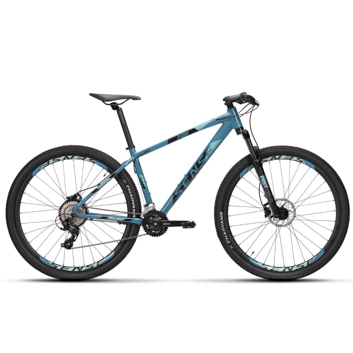 Bicicleta Mtb Sense Fun Comp 2023 Freio Hidráulico 2x8 Vel.:Azul/Preto/17/Unissex - 2