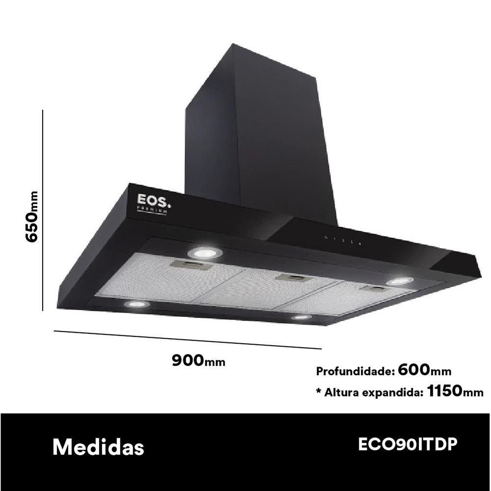 Coifa e Depurador de Ilha EOS ECO90ITDP Premium Digital Touch 220V 220V - 5