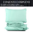 Ver imagem 2 de Kit Cobre Leito King Size Aurielle Algodao Bordado 200 Fios:verde
