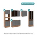 Ver imagem 6 de Cozinha Completa com Balcão Milla Treviso 15 Portas 3 Gavetas MDF-MDP 340cm Nogal com Cinza Titâ