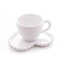 Ver imagem 1 de 4 Xícaras para Café Wolff Coração Beads Branco 80ml