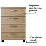 Gaveteiro 4 Gavetas com Chave Espresso Móveis - 10