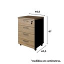 Ver imagem 5 de Gaveteiro 4 Gavetas com Chave Espresso Móveis