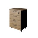 Ver imagem 4 de Gaveteiro 4 Gavetas com Chave Espresso Móveis