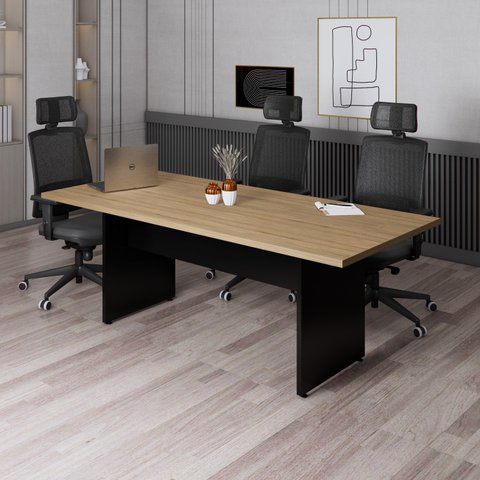 Mesa Reunião 6 Lugares Pé Painel