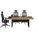 Ver imagem 4 de Mesa Reunião 6 Lugares Pé Painel Yescasa Marrom/Amadeirado/Preto