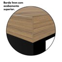 Ver mais imagens de Mesa Escritório Diretor 120cm Tampo com Pé Painel Amadeirado Claro e Preto Yescasa Marrom