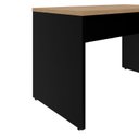 Ver imagem 4 de Mesa Escritório Diretor 120cm Tampo com Pé Painel Amadeirado Claro e Preto Yescasa Marrom