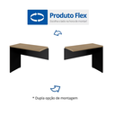 Ver imagem 5 de Mesa Auxiliar Direita Esquerda Pé Painel 90cm Tampo Amadeirado e Preto Yescasa Marrom