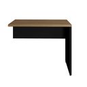 Ver imagem 4 de Mesa Auxiliar Direita Esquerda Pé Painel 90cm Tampo Amadeirado E Preto Yescasa