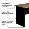 Escrivaninha Mesa Escritório em L  com Armário Lateral Pé Painel 170x150cm Tampo 30mm - 12