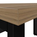 Ver imagem 3 de Mesa Escritório Diretor 120cm Tampo Com Pé Quadro Amadeirado E Preto Yescasa