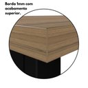 Ver mais imagens de Mesa Escritório Diretor 120cm Tampo com Pé Quadro Amadeirado e Preto Yescasa Marrom