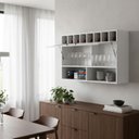 Ver mais imagens de Armário Aéreo de Cozinha 120cm 1 Porta Basculante C/vidro 100% Mdf Phoenix Móvel na Caixa