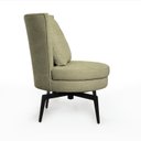 Ver imagem 5 de Poltrona Decorativa Giratória Industrial Tecido Bouclé Verde Lynn 65cm