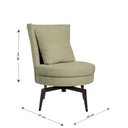 Ver imagem 3 de Poltrona Decorativa Giratória Industrial Tecido Bouclé Verde Lynn 65cm