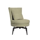 Ver imagem 2 de Poltrona Decorativa Giratória Industrial Tecido Bouclé Verde Lynn 65cm
