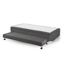 Ver imagem 1 de Cama Box Bau Solteiro com Auxiliar Semi Ortopedico Poliester 088x188:cinza