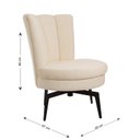 Ver imagem 3 de Poltrona Flor Giratória 82cm 67cm X 65cm Branco Natural