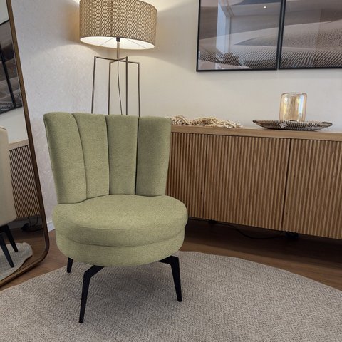 Poltrona Flor Giratória 82cm 67cm X 65cm Verde Oliva