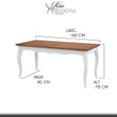 Ver imagem 2 de Mesa de Jantar 6 Lugares Imperial Clássica Luiz Xv 160cm Italy Madeira Maciça Imbuia Branco Laca-rmi