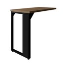 Ver imagem 5 de Mesa Auxiliar Direita Esquerda Pé Quadro 90cm Tampo Amadeirado e Preto Yescasa Marrom