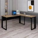 Ver imagem 6 de Mesa Auxiliar Direita/esquerda 90x45cm Pé Quadro Tampo com 30mm