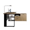 Escrivaninha Mesa Escritório em L  com Armário Lateral Pé Quadro 170x150cm Tampo 30mm - 6