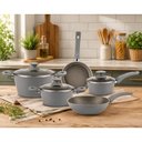 Ver imagem 2 de Jogo de Panelas Ceramic Life 5 Peças Marble Optima Cinza Brinox
