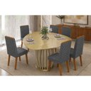 Ver imagem 1 de Mesa Sala Jantar Tokyo+6 Cadeiras Nara Granito DJ Móveis