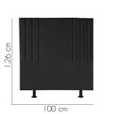 Ver imagem 3 de Cabeceira Cama Box Solteiro King Estofada Grécia 100 Cm Suede:preto