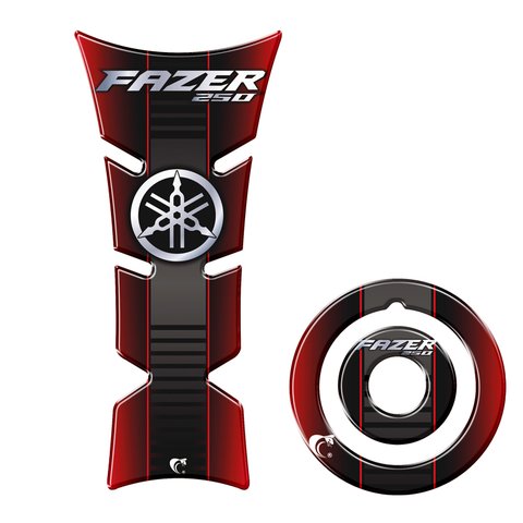 Kit Adesivo Resinado Protetor Tanque e Bocal Moto Yamaha Fazer 250 Teu Adesivo Adesivo Protetor Tanq
